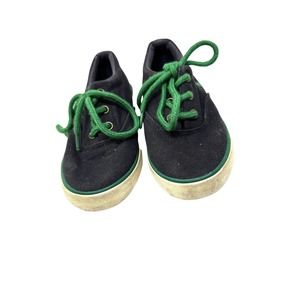 Boys Shoes Size 10 Ralph Lauren Polo Mesh Canvas Low Top Tie Up Shoe Blue Green